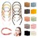 FERCAISH 10 PCS Foldable Headbands  No Slip Portable Multiple Colour Hair Bands for Travel Washing Makeup  Adjustable Hair Hoop Hair Accessory for Girl and kids