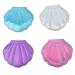 Framendino 4 Pack Portable Glitter Shell Shape Mirror Foldable Travel Makeup Mirrors Cute Double-Sided Magnification Mirror Small Compact Seashell Mirror Mini Handhold Mirror for Women Girls