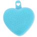 FOMIYES Heart Shaped Face Brush Silicone Face Scrubber Face Scrubber Exfoliator Brush Double Side Face Brush Manual Exfoliating Brush Face Wash Brush Silica Gel Cleaner Handheld