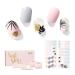 NAILOG Semi Cured Gel Nail Strips 34 pcs Salon-Quality Gel Nail Stickers Long Lasting Nail Wraps for Women with Soft Gel Finish The Oriental