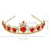 Beaupretty Red Heart Rhinestone Bridal Crown for Women - Crystal Princess Headband - Buy Online on GoSupps.com