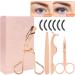 4Pcs Professional Grafting Eyelash Tools Set - Stainless Steel Tweezers Eyebrow & Eyelash Curler - Ultimate Makeup Accessories for Flawless Beauty - Buy Online on GoSupps.com