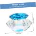 FRCOLOR 1pc nail art crystal cup crystal cup glassware mini dappen dish Nail art liquid cup nail art pen holder Liquid Powder Container nail liquid dish with cover plate crystal art glass 7.5x6cm Blue - Buy Online on GoSupps.com