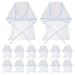 VILLCASE Lot de 12 Bonnets Jetables pour M ches de Cheveux Bleu Film Plastique Imperm able Trous Taille Unique Adapt e Bonnet de Coloration Capillaire pour Salon de Coiffure et Usage