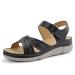 Ortho+rest Women Orthopedic Sandals Arch Support Comfortable Sandals Orthotic Walking Sandals 7 Black