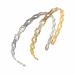Chicmo Gold Silver Fashion Metal Headband of 2 PCS  Chain Wrap Hairband for Women Girls (gold&silver)