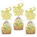 24 Pcs GRAD 2024 Cupcake Toppers Gold Celebrate Graduation Theme Party Cake Decoration Dessert Insert MGPFERD