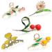 5 pieces tulip hair clip kraeoke cherry hair clip ginkgo hair clips small daisy backklip Big hair clip (combination 3)