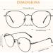 LINVO Women's Cat Eye Glasses - Classic Vintage Metal Frame Non-Prescription Black Glasses for Stylish Looks - Buy Online on GoSupps.com