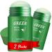 IRIYAND Green Tea Mask Stick for Face(2PCS), Blackhead Remover, Green Tea Extract, Deep Pore Cleansing, Face Moisturizing, Skin Brightening for All Skin Types 2 Count (Pack of 1)