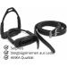 AMKA Joint Black Safety Stirrups Set - Durable with Leather Stirrup Straps for Equestrian Excellence | International Shipping Available - Buy Online on GoSupps.com