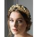 Chargances Bridal Gold Leaf Crown Headband Bridal Tiara Gold Leaf headpiece for Wedding Prom Festival Bridesmaid Hair Accessoriecs(Gold)