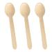 BLUE TOP 100pcs Disposable Wooden Cutlery Spoons 6.4 Inch 100% Natural Eco-Friendly,Biodegradable and Compostable Alternative to Plastic,great Disposable wooden Utensils for Event Camping Pinic Spoons 6.4 inch 100 PCS