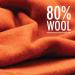 Large Woolly Mammoth Merino Wool Blanket - 66 x 90 - 4LBS - Orange | Camp & Emergency Blanket for Cold Weather & Outdoor Adventures - Buy Online on GoSupps.com