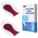100% Silicone Gel Heel Cups for Plantar Fasciitis and Heel Pain Relief Soft Heel Cushion for Heel Spurs (Women's 4.5-8)