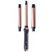 SUTRA Interchangeable Styler Sets - 3 in 1 Styling Base - Spring Curler Waver and Clipless Wand Set Options Rose Gold and Black Clipless Curler Set