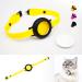 Lucybalu Cat neck band for Airtag |Premium collar for Airtag - safe light comfortable |Airtag collar for cats |Cats Tracker |Apple Airtag compatible |Silicone band neon yellow