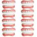 Props cosmetic veneers teeth men and women nature temporary prostheses instant silicone teeth upper and lower veneers comfort prostheses for bad teeth 8 pairs