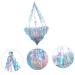 ABOOFAN 1pc Chandelier Household Decor Christmas Party Supplies Neon Color Scene Decor Hanging Accessories Silver 35x35x40cm - Buy Online on GoSupps.com