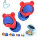Kids Ear Plugs 2 Pairs(6-12 yrs) Earplugs for Children or Adult with Small Ear Canals Reusable Silicone Noise Canceling Ear Plugs for Concerts/Flying/Study/Noise Sensitivity/Anxiety(Red+Orange)