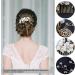 FERCAISH Wedding Hair Comb Flower Crystal Bridal Hair Accessories Pearl Leaf Headpiece for Wedding Bride Bridesmaid (White) - Buy Online on GoSupps.com