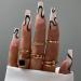 Sethexy coffin abstract false nails snake line nail stick naked pink art wrong fingernails 24st acrylic press nails for women and girls (black)