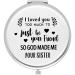 Muminglong Frosted Compact Mirror for Sister from Sister Brother  Birthday  Christmas Ideas for Sister-SisterI love you too much (Silver)