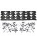 28 pcs Heel Plates Shoe Heel Taps Rubber Tips Sole Heel Repair Pad Replacement with Nails  Black  Large