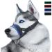 ILEPARK Nylon Muzzle to Stop Dogs from Biting Barking and Chewing Adjustable Loop (M Blue) M Blue