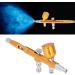 Airbrush Kit with Portable G1/8 DIY Paint Spray for Makeup Nail Art Tattoo Lightweight and Easy to Carry (AR180 gold) - Buy Online on GoSupps.com