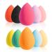 Dolovemk 10 Parts make -up sponge mixer makeup mixer sponge set foundation sponge for liquid makeup handmade handicraft drop shape latex -free (10 colors)