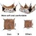 Small Pet Cage Hammock 2 Tier - Hanging Bed for Small Animals - Accessories for Chinchilla, Parrot, Sugar Glider, Ferrets, Rat, Hamster - Brown - 13.38x13.38 - Buy Online on GoSupps.com