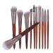 Buy Tyenaza 11Pcs Facial Makeup Brush Set - Wooden Handle Artificial Fiber Includes Bag | International Shipping Available - Buy Online on GoSupps.com
