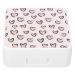 HEITIGN Contact Lens Cases Cute Cartoon Heart Pattern 5 in 1 Travel Contact Lens Box with Mirror Tweezers Remover Tool Solution Bottle for Outdoor Office Daily Use for Girls Women Black Side Love