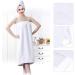Women's Bath Wrap Set Adjustable Shower Wrap and Hair Drying Cap Spa Wrap Set Shower Towel in Pink White Blue Rose Red Coffee Purple (White) - Buy Online on GoSupps.com