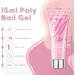 Nail Extension Gel Nail Builder - 15ml Poly False Nail Gels Nail Extension - False Nail Extension Builder - Nail Polish Long Lasting Wear Nail Art Design - Buy Online on GoSupps.com