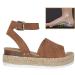 Sandals Retro Peep Toe Bizen Riemen Wedges Sandals for Women Summer Fashion Women High Heels Platauschuhe Sandals Espadrilles Black 41 (Braun 38 EU) Bruin 43 EU