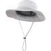 Home Prefer Outdoor UPF50+ Wide Brim Fishing Hat with Neck Flap - Light Gray - Buy Online on GoSupps.com