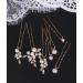 Chargances 7 Pieces Bridal Pearl Bobby Hair Pins Wedding Crystal Beaded Hair Pins Elegant Pearl Wedding Hair Accessories for Women and Girls (Gold) - Buy Online on GoSupps.com