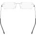 Eyekepper Rimless Reading Glasses for Men - Rectangle +0.50 Silver Reader Glasses | International Shipping - Buy Online on GoSupps.com