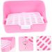 VANZACK Box Rabbit Toilet Pet Toilet Little Pig Pee Toilet Pet Drawer Potty Rabbit Potty Pet Supply Pet Pee Toilet Bunny Toilet Pet Potty Bunny Potty Pet Litter Tray Pet Training Corner 28.5X23.5X15.5CM Pink - Buy Online on GoSupps.com