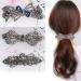 Vintage Hair Barrettes with French Clip and Sparkling Stones - Set of 4 | Elegant Hair Clips for Women - 3.5 Length | Retro Spring Hair Accessories for Styling Thick and Medium Hair - Buy Online on GoSupps.com