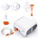 Nebulizer Machine for Adults and Kids with 1 Set Accessory, Portable Ultrasonic Nebulizer, Jet Nebulizers with Tubing Mouthpiece Masks, Cool Mist Steam Inhaler for Home Office Travel Use