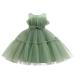 Miipat Baby Girl Dress Tulle Sleeveless Toddler Girls Princess Party Birthday Dresses Wedding Baby Flower Girl Dress with Headband 6 Months- 6 Years 2-3 Years Green