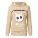 Women Long sleeve sweater hoodies with cat dog big bag cat bag sweater with zipper dog cat bag bag sweatshirt sweater hoodie women warm long -sleeved shirt cat sweater beige 3xl