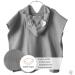 Mimuselina Baby Bathing Poncho - Soft Cotton & Quick-Dry Towel for Children - Ideal Bathrobe for Beach & Pool (Gray) - Buy Online on GoSupps.com
