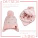 XIAOHAWANG Knitted Baby Hat - Winter Beanie with Fleece Lining for Toddler Kids (4-7 Years) - Pink Heart Pompom Hat - Buy Online on GoSupps.com