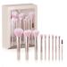 10-Piece Small Makeup Brush Set - Premium Synthetic Bristles Perfect for Blending Contouring Highlighting and More - Ideal for Travel and Personal Use(P10)