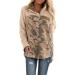 Bigfanshu Woman Dresses Fashion Long Sleeve Plaid Zip Up with Zippered Pockets Winter Jacket Tops Camouflage - Buy Online on GoSupps.com