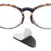Harayaa Slide-Resistant D-Shaped Nose Pads for Glasses - Comfortable Long-Lasting Soft Pillow Design in Black - Buy Online on GoSupps.com